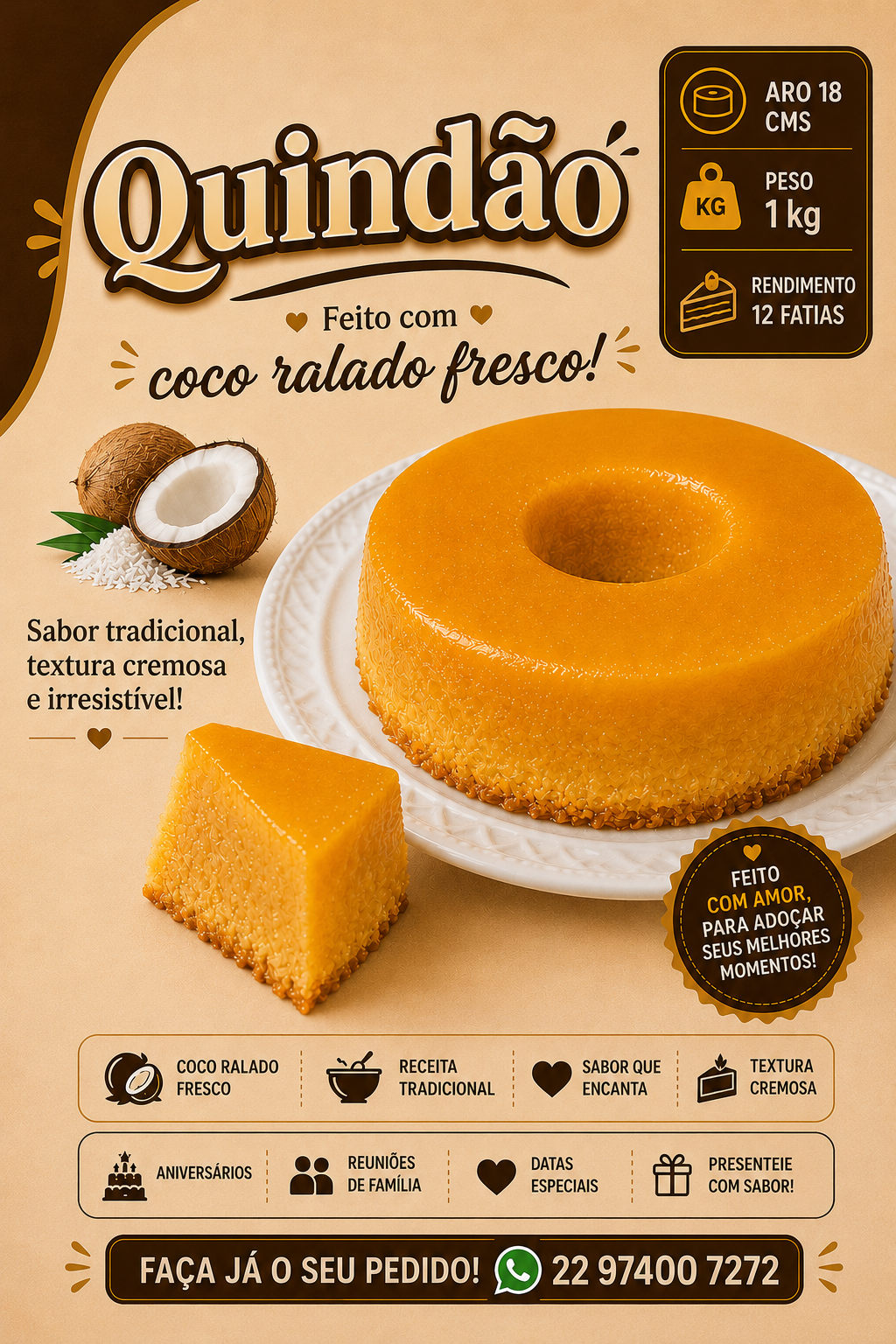 Arte promocional do Quindão Cheff do Pave
